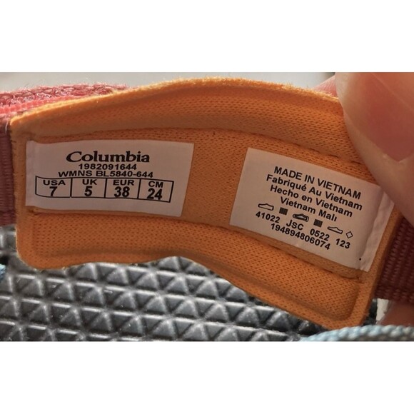 Columbia Women's Alava Sandals size 7 Sandalwood Pink Mango EUC - Picture 3 of 8